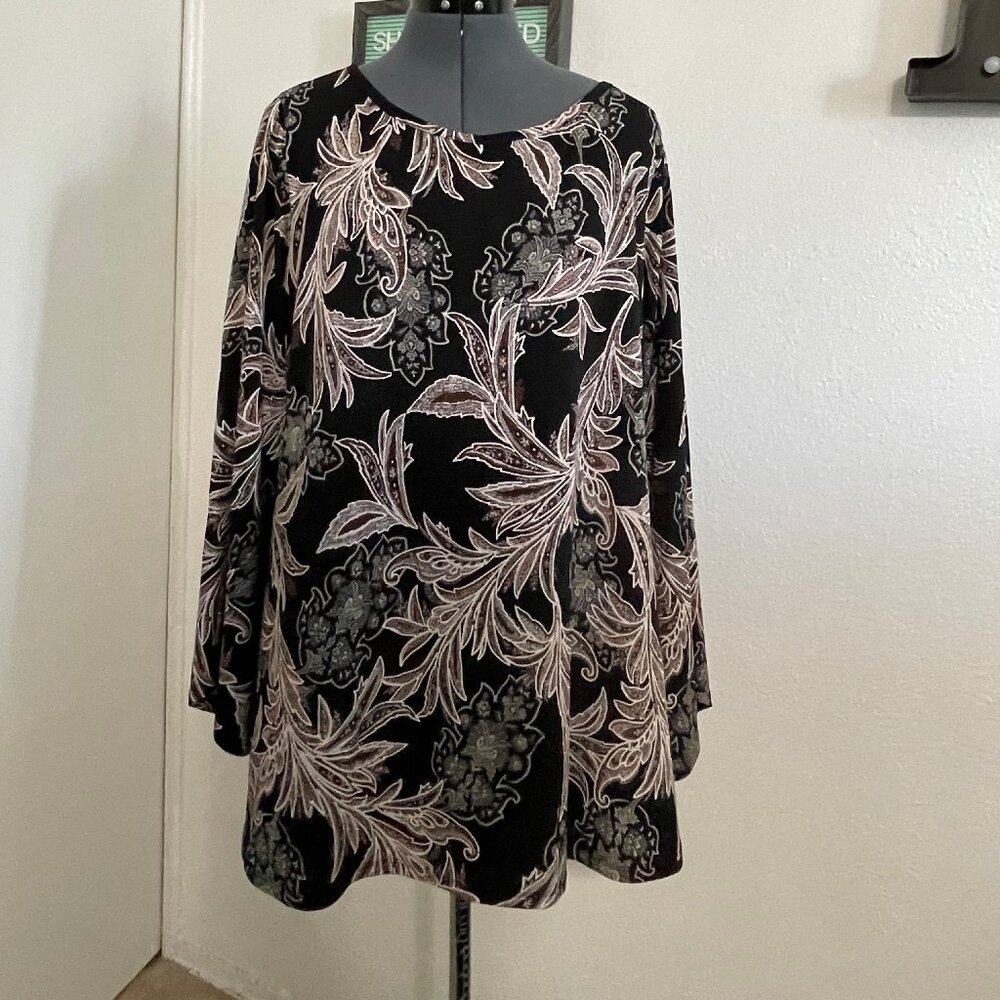 Black and Brown Floral Blouse
